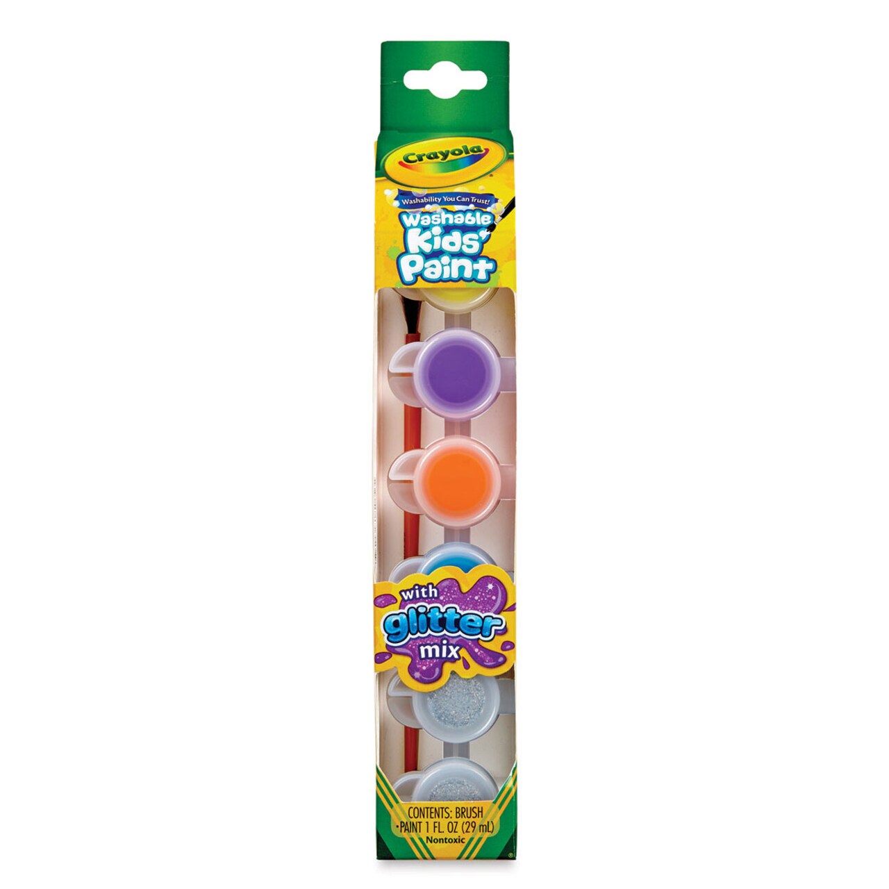 Crayola Washable Watercolors Special Effects Set- Glitter, Set of 6 colors